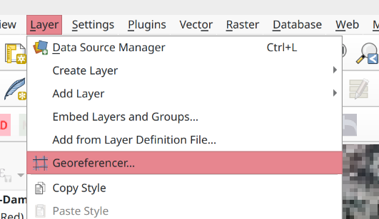 Open the Georeferencer