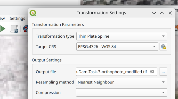 Set transformation settings
